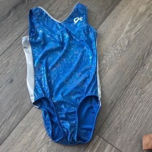 Blue GK elite gymnastics leotard